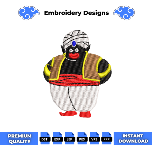 Mr Popo Embroidery Design