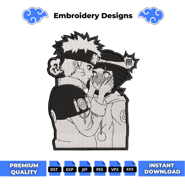 Naruto and Hinata Embroidery Design