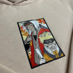 Naruto and Jiraiya Embroidery Design stitched by a customer