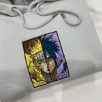 Naruto and Sasuke Face Embroidery Design stitched by a customer