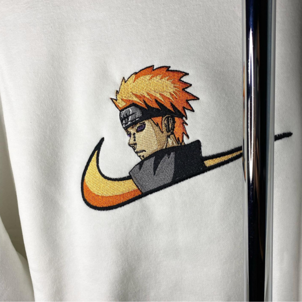 Naruto Pain Swoosh Anime Embroidery Design stitched by a customer