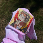 Natsu Boxed Embroidery Design stitched by a customer