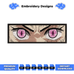 Nezuko Kamado Eyes Embroidery Design