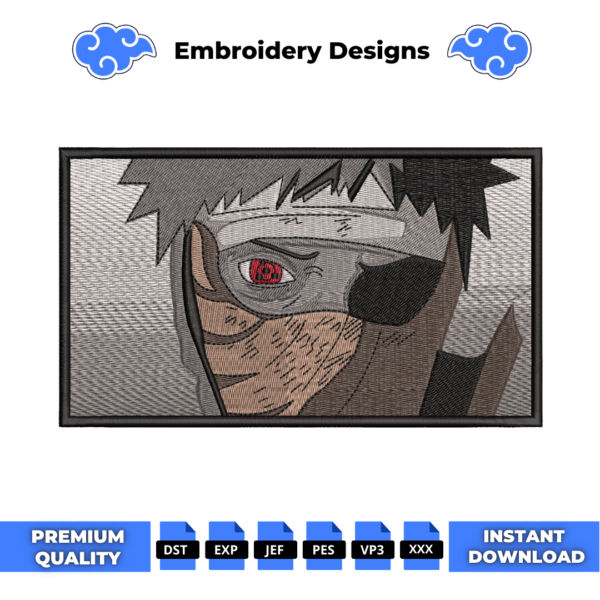 Obito Uchiha Boxed Embroidery Design