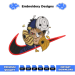 Obito Uchiha Swoosh Embroidery Design