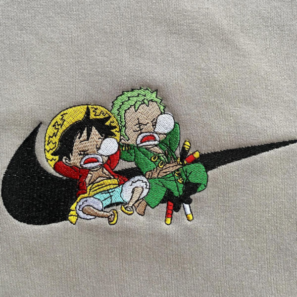 One Piece Embroidery Design stitched by a customer