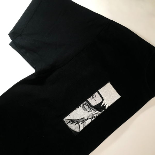 Pain Vertical BW Embroidery Design stitched by a customer