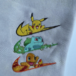 Pikachu Embroidery Design stitched by a customer