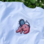Pochita Embroidery Design stitched by a customer