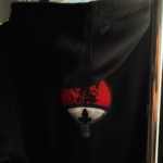 Red Moon Itachi Logo Embroidery Design stitched by a customer