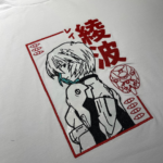 Rei Ayanami and Logo Embroidery Design stitched by a customer