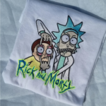 Rick and Morty and Logo Embroidery Design stitched by a customer