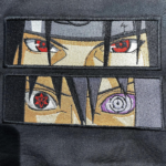 Sasuke Eyes Embroidery Design stitched by a customer