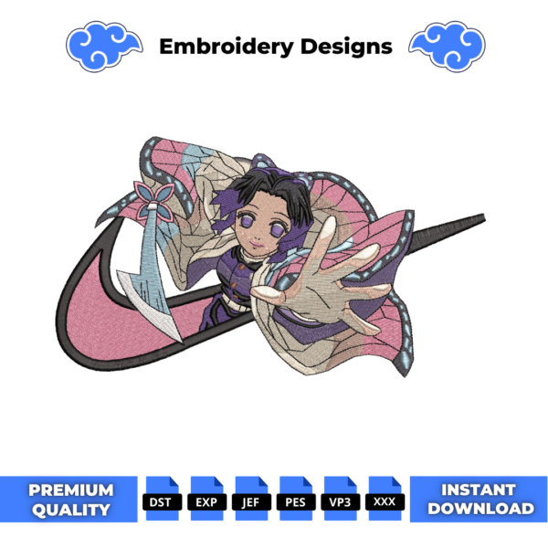 Shinobu Kocho Embroidery Design