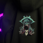 Solo Leveling and Sword Logo Embroidery Design stitched by a customer