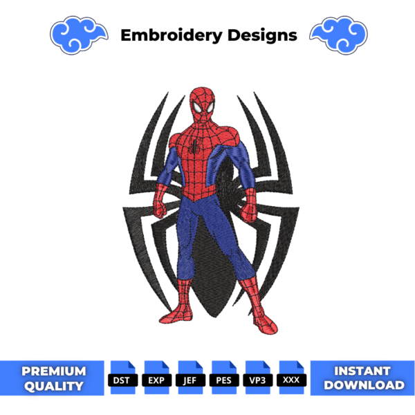 Spiderman Symbol Embroidery Design