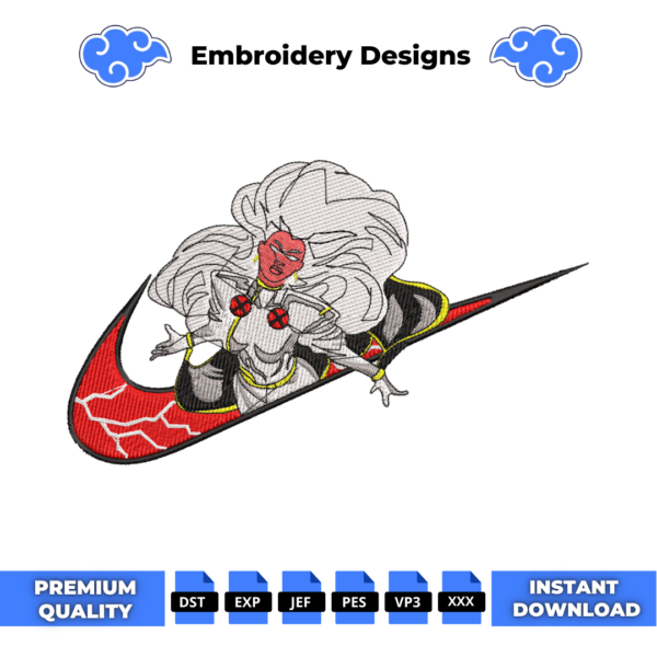 Storm Embroidery Design