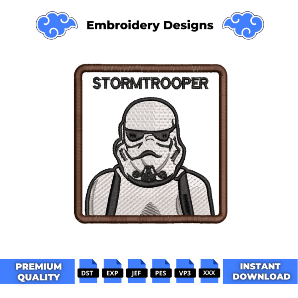 Stormtrooper Cap Embroidery Design