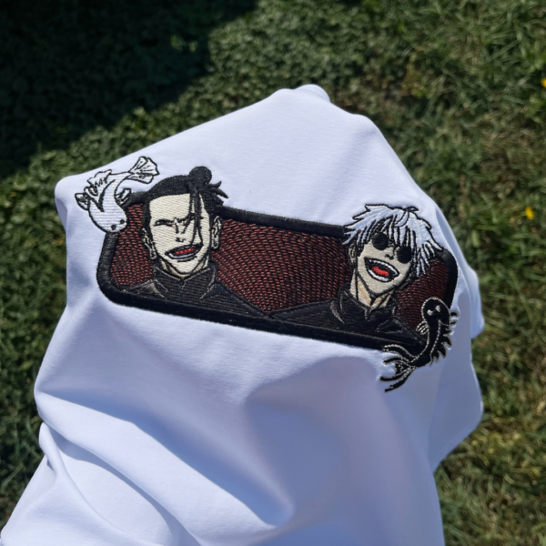 Suguru Geto and Satoru Gojo Embroidery Design stitched by a customer