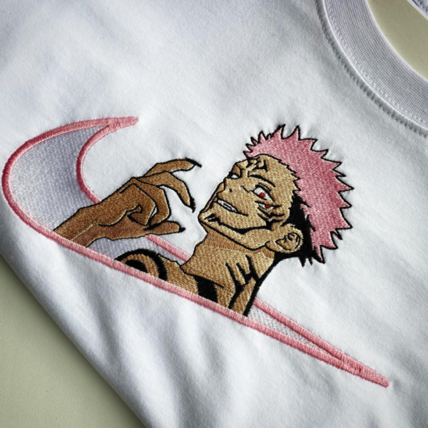 Sukuna Swoosh Embroidery Design stitched by a customer