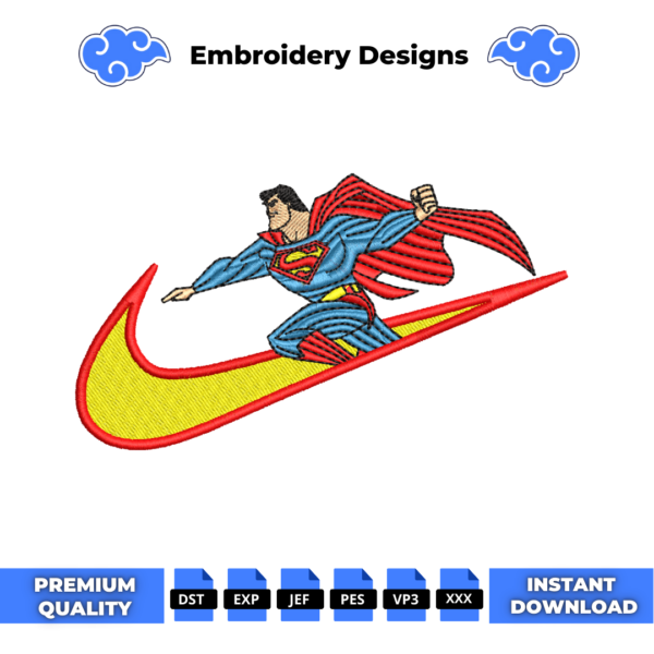 Superman Embroidery Design