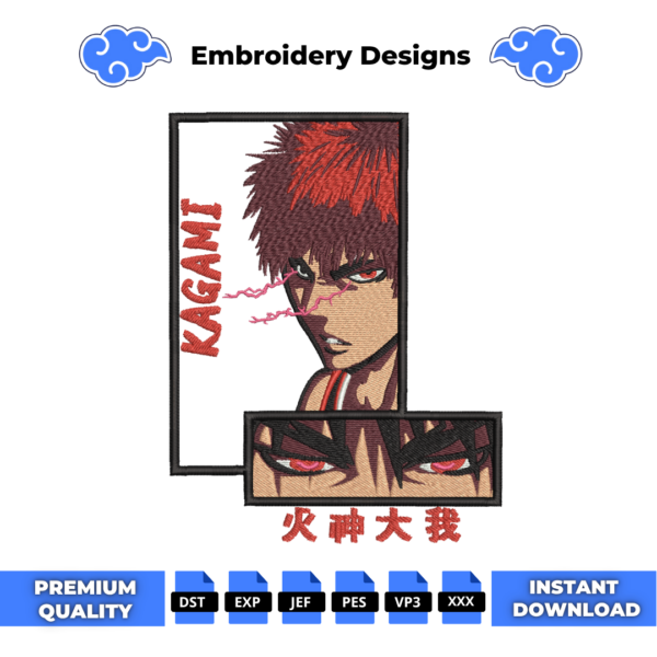 Taiga Kagami Embroidery Design