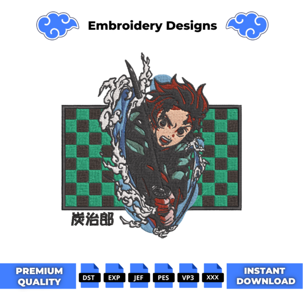 Tanjiro Boxed Embroidery Design