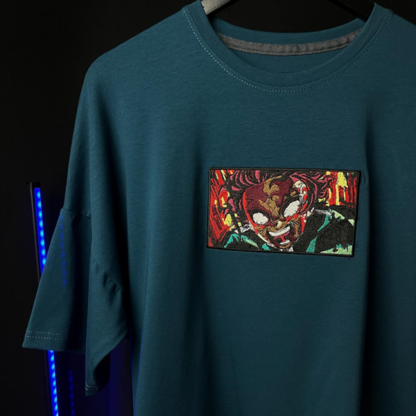 Tanjiro Fury Boxed Embroidery Design stitched by a customer
