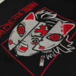 Tanjiro Mask Embroidery Design stitched by a customer