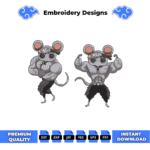 Tengen Mouse Gym Embroidery Design