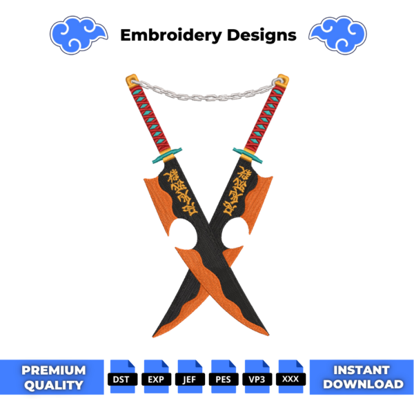 Tengen Sword Embroidery Design