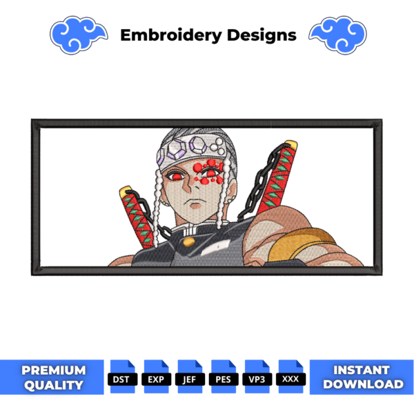 Tengen Uzui Anime Embroidery Design