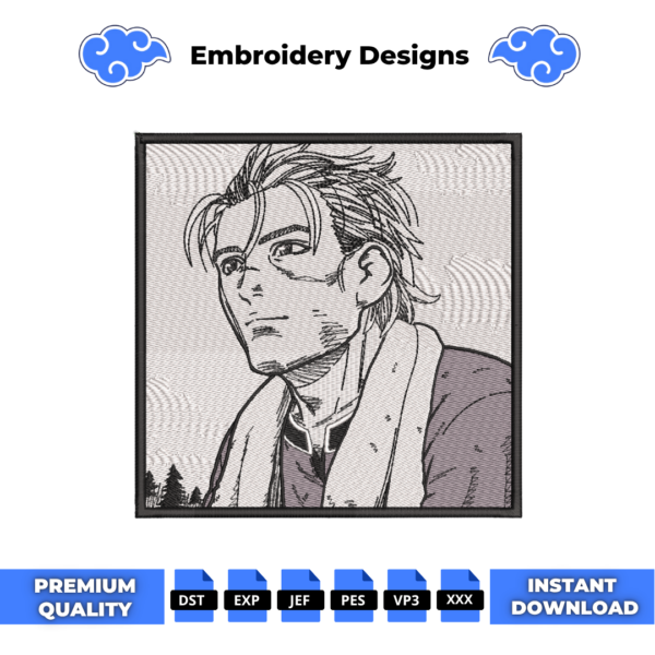 Thorfinn Vinland Saga Embroidery Design
