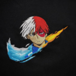 Todoroki Embroidery Design stitched by a customer