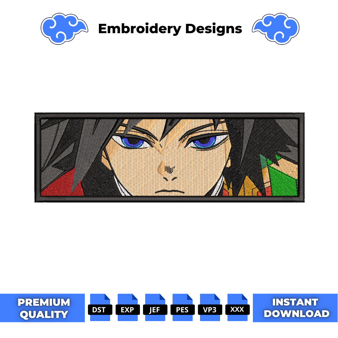 Tomioka eyes embroidery design for small hoops and caps
