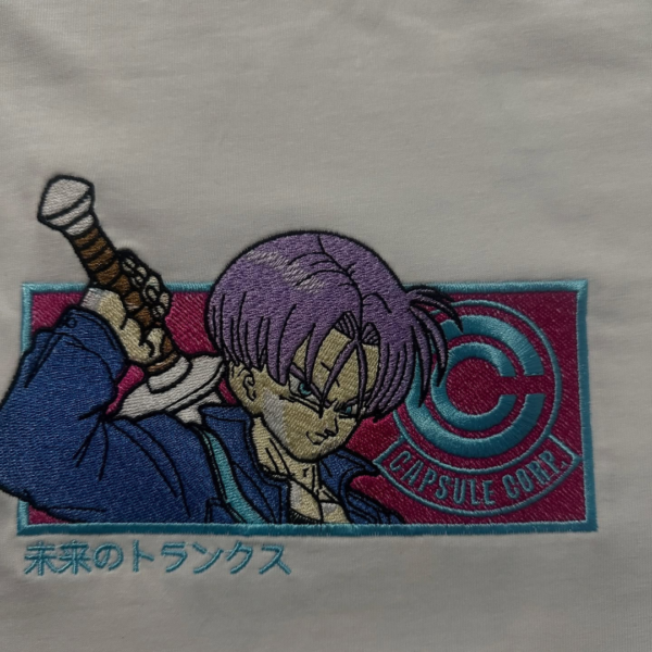 Trunks Embroidery Design stitched by a customer