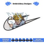 Trunks Swoosh Embroidery Design