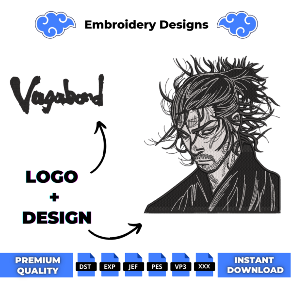 Vagabond and Logo Embroidery Design