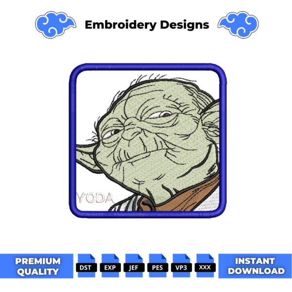 Yoda Cap Embroidery Design