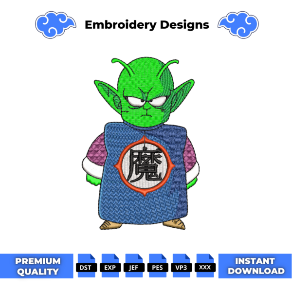 Young Piccolo Embroidery Design
