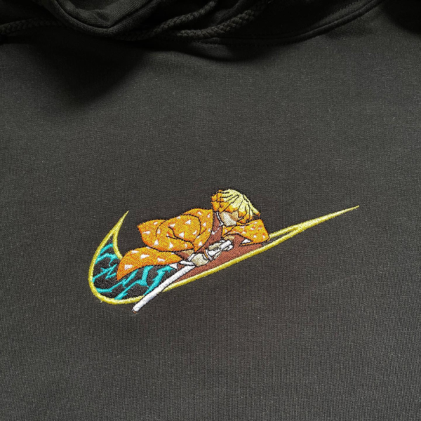 Zenitsu Agatsuma Swoosh Embroidery Design stitched by a customer