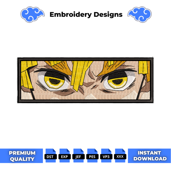 Zenitsu Eyes Embroidery Design