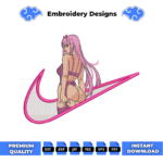Zero Two Embroidery Design
