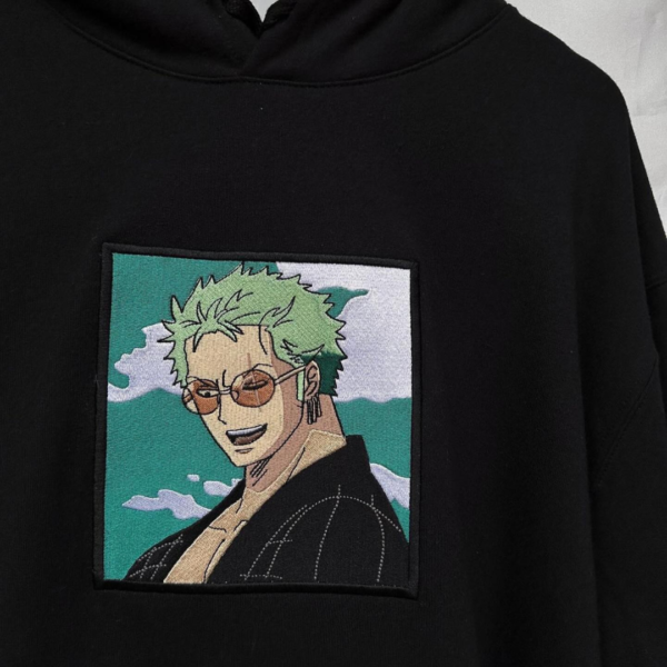 Zoro Glasses Anime Embroidery Design stitched by a customer