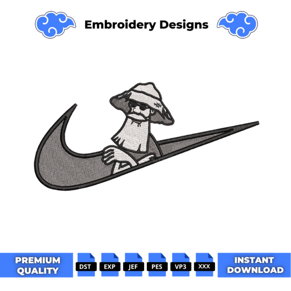 Тихон Swoosh Embroidery Design