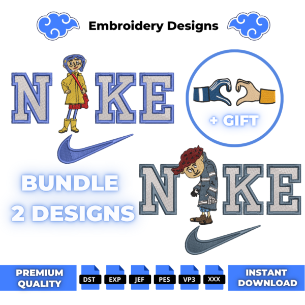 Bundle Coraline and Wybie Embroidery Designs