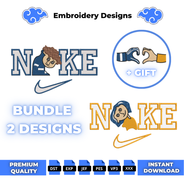 Bundle Coraline and Wybie Swoosh Embroidery Designs
