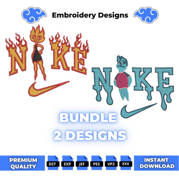 Bundle Ember and Wade Swoosh Embroidery Designs