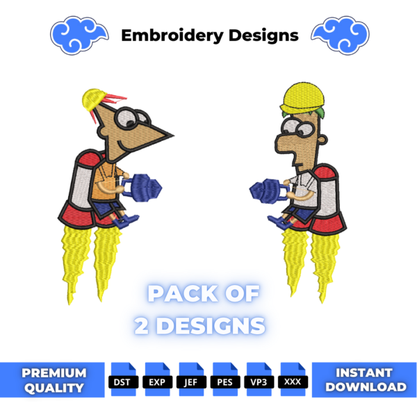 Bundle Phineas and Ferb Embroidery Designs