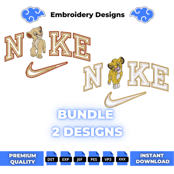 Bundle Simba and Nala Embroidery Designs